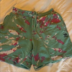 Adidas Men's Athletic Shorts in Green and Pink